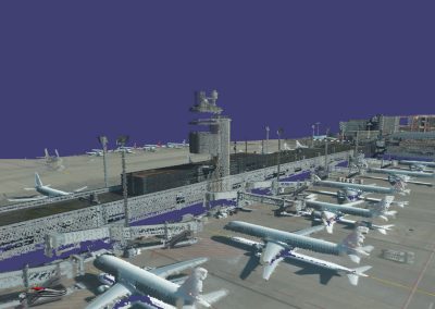 Hi-Resolution 3D airborne laserscan of infrastructure parts of the International Airport of Zurich
